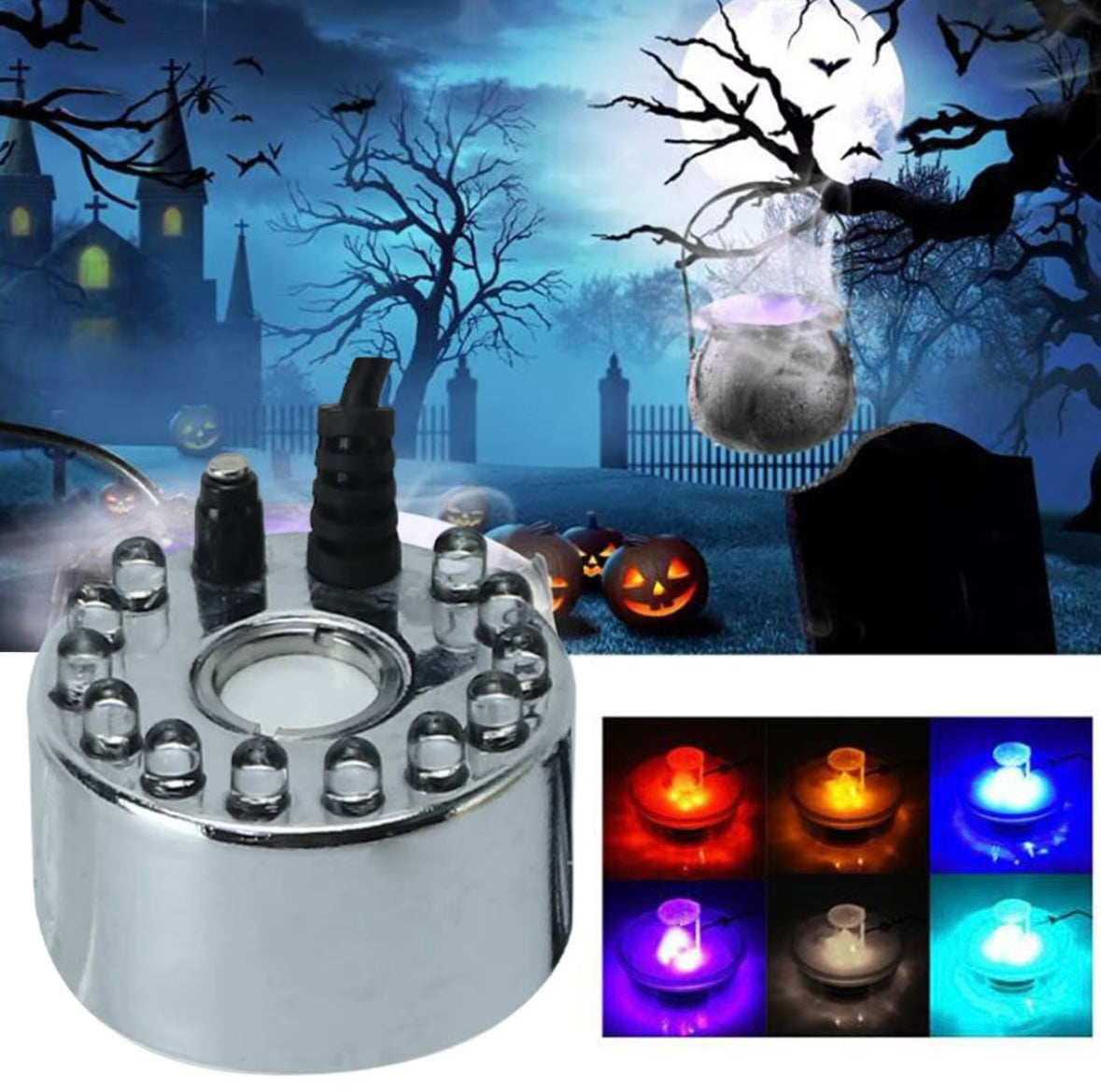 Halloween Pumpkin Led Mist Maker