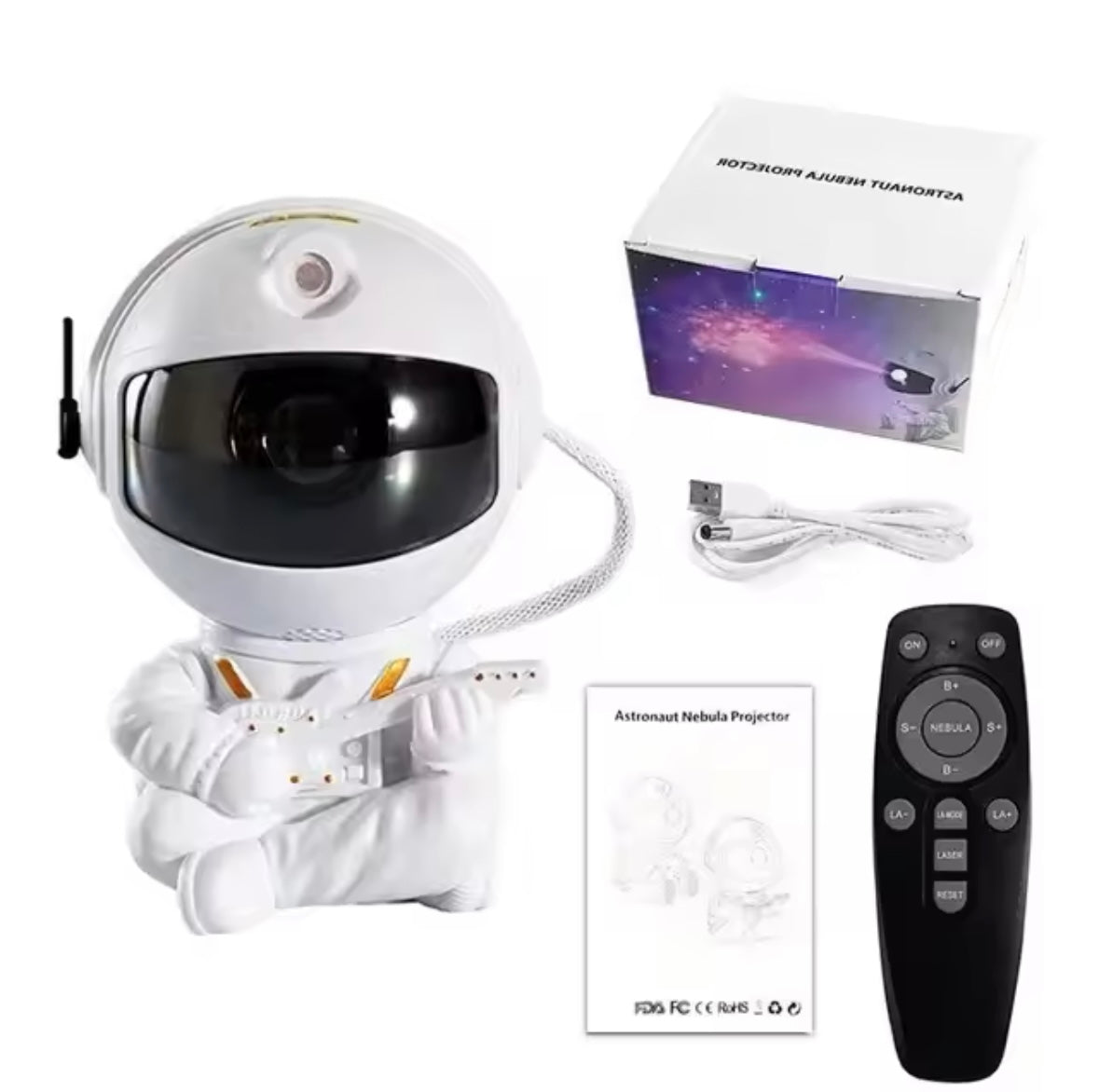 Space Astronaut Star Led Night Projector