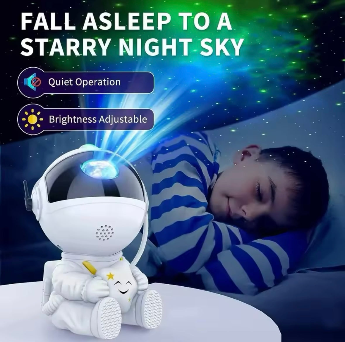 Space Astronaut Star Led Night Projector