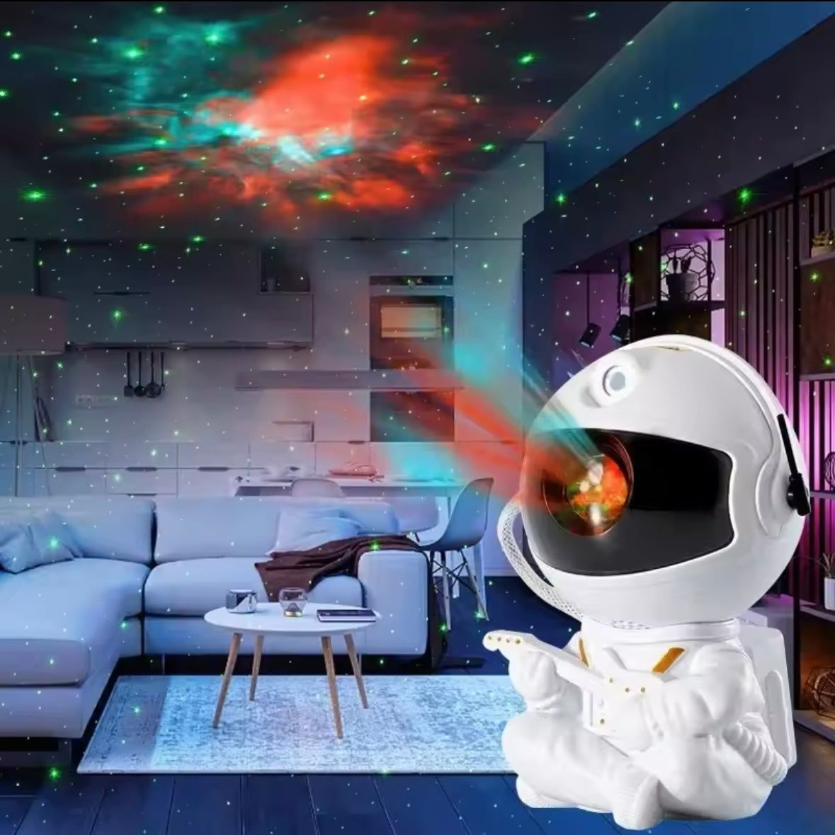 Space Astronaut Star Led Night Projector