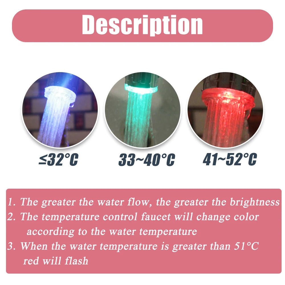 LED Water Faucet Temperature Sensor